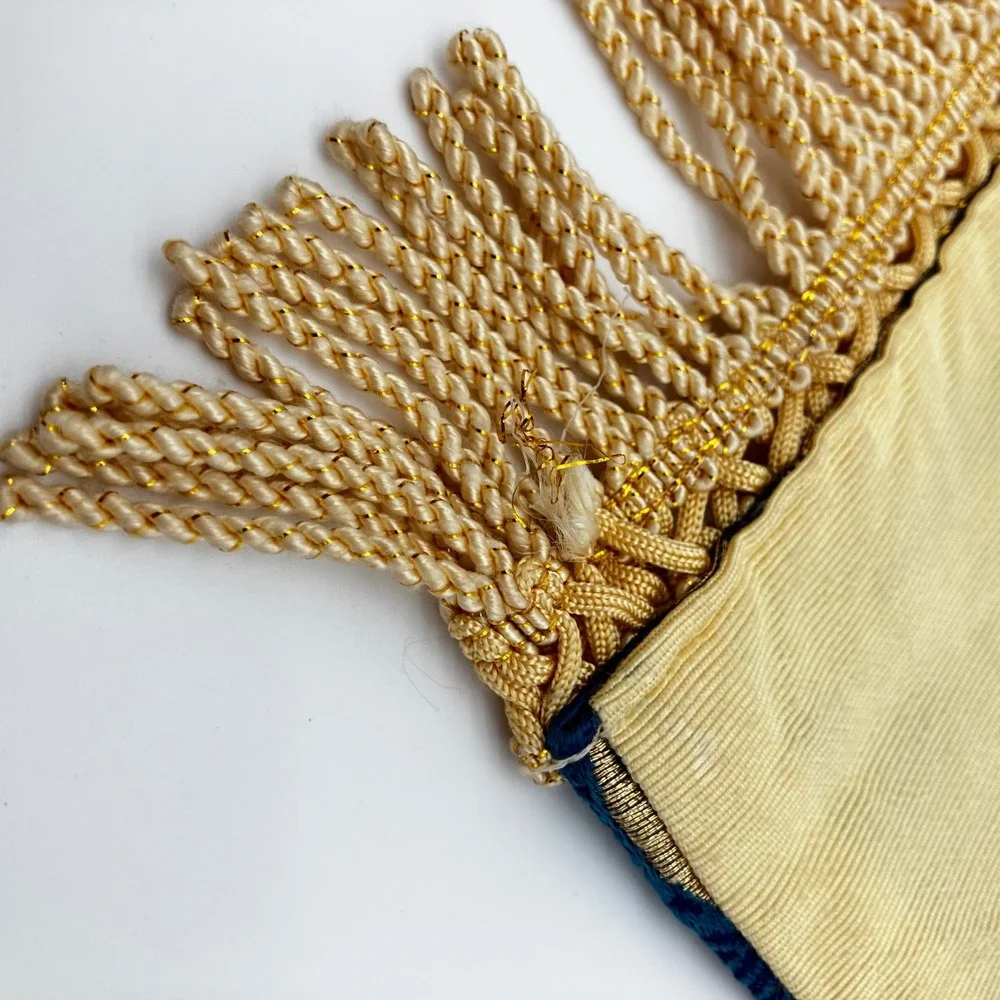 Vintage Japanese Uchishiki Buddhist Altar Cloth Kinran Gold Brocade Runner 14.5